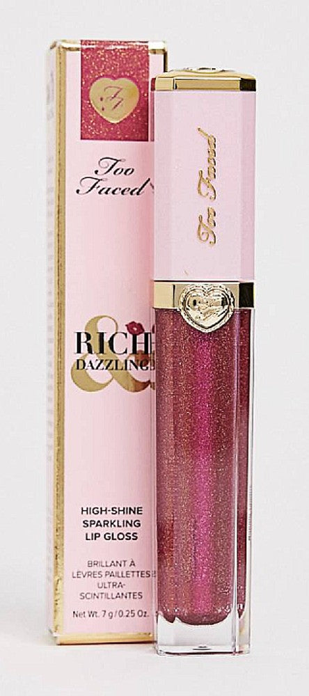 US SHIP! Too Faced Rich & Dazzling Sparkling Lip Gloss 0.25oz Hidden Talents New With Box